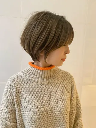 ショート カラー 石川直樹 似合わせカット✨のヘアスタイル