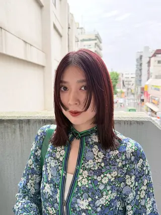 セミロング カラー レイヤーカット ROKUのヘアスタイル