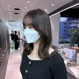 ミディアム 髪質改善/縮毛矯正/ 韓国レイヤー/矢野のヘアスタイル