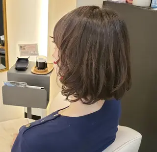 ミディアム パーマ タカギ ヨウコのヘアスタイル