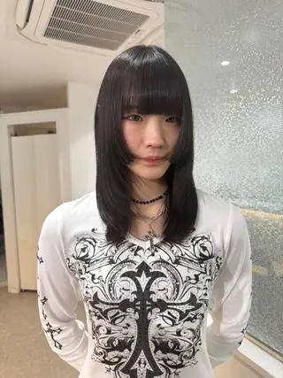 セミロング 似合わせスタイル☁️ 堀内志茉🍀のヘアスタイル