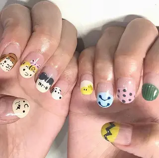 ネイル 渋谷／チップ長さ出し 👑アプレgel-xのネイルデザイン
