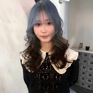 ロング りね💟ハイトーン/ レイヤーカット✩.*のヘアスタイル
