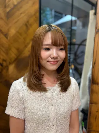 ミディアム 透明感うる艶カラー ¦コユキ🫧💞のヘアスタイル