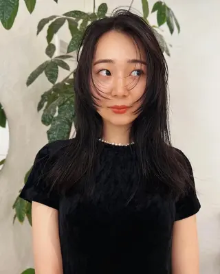 セミロング 藤原 怜央のヘアスタイル