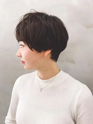 ショート 💓パーマ，💗 レイヤーカットのヘアスタイル