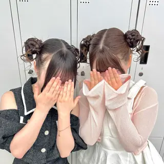 ロング ヘアアレンジ ヘアメ🎀ハイトーン 🩵エクステ🪄しほのヘアスタイル