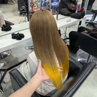 カラー ロング 推しカラー🦉にじさ んじカラー🌈🕒✨のヘアスタイル