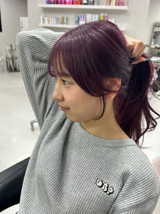 ロング カラー ヘアアレンジ MOMO艶髪 🩵モテカラーのヘアスタイル