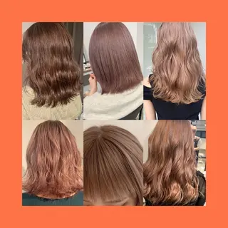セミロング カラー ✨艶ブリーチカラー ✨四ノ宮裕己のヘアスタイル