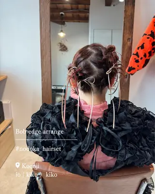 ショート ヘアアレンジ お呼ばれセット🕊️ 高円寺/太田和のヘアスタイル