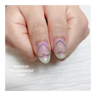 ミディアム ネイル 🐾enen style 🐾のネイルデザイン