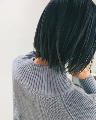 ミディアム カラー ボブパーマコテ巻き風 パーマNo1深江秀平のヘアスタイル