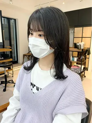 ロング カラー パーマ ヘアアレンジ メンズ キッズ ネイル マツエク・マツパ アイブロウ 似合せレイヤー/ 柔らか透明感カラーのヘアスタイル