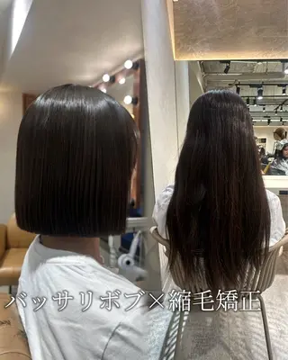 セミロング ✨縮毛矯正/透明感 カラー/芦川優磨のヘアスタイル