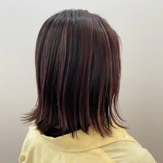 ミディアム カラー ショート/脱白髪染め ☆宇﨑悠実のヘアスタイル