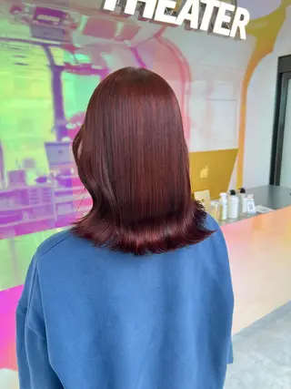ミディアム カラー パーマ ヘアアレンジ メンズ キッズ ネイル マツエク・マツパ アイブロウ KANAMI 🌏のヘアスタイル