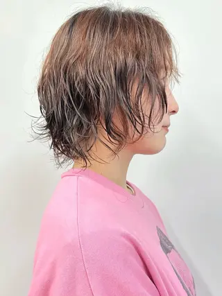 ショート パーマ ボブ/ゆるふわ ボブパーマ/とういのヘアスタイル