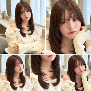 ミディアム カラー 🦋韓国風レイヤー/ 艶髪矯正🦋凛太郎のヘアスタイル