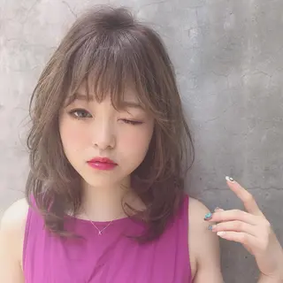 ミディアム ✨ブリーチマスター✨ オクヤマヨウスケのヘアスタイル