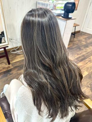 ロング カラー 西川 敏夫のヘアスタイル