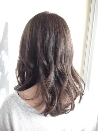 ミディアム カラー 髪質改善縮毛矯正 美容師✂️山崎竜二のヘアスタイル