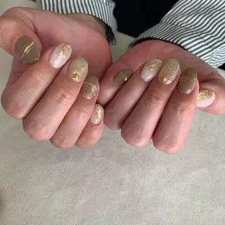ショート gypsophila 野村のネイルデザイン