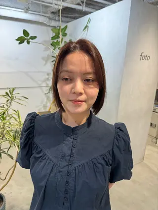 セミロング 新宿/顔周りカット +レイヤー=しずく♩のヘアスタイル