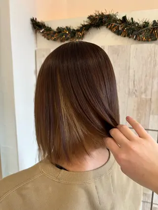 ミディアム カラー 松本 彩音のヘアスタイル