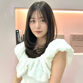 ミディアム カラー 🤍髪質改善 🤍透明感カラー🤍のヘアスタイル
