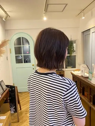 ショート コテ巻き風パーマ🫶 竹内七渚のヘアスタイル