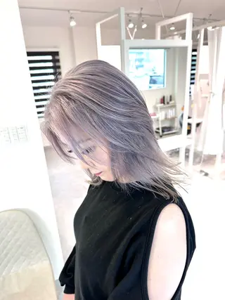 ミディアム カラー 加藤 佑二のヘアスタイル