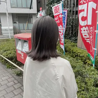 セミロング カラー ヘアアレンジ ダブルカラー｜ なおき｜池袋美容師のヘアスタイル