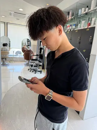 パーマ メンズ 畑 雄貴のヘアスタイル