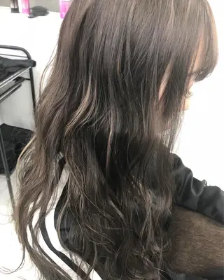 セミロング カラー 髪質改善 中川 翔のヘアスタイル