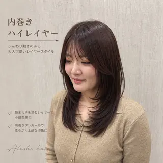 セミロング 店長✨レイヤー✖️ 髪質改善✖️韓国ヘアのヘアスタイル