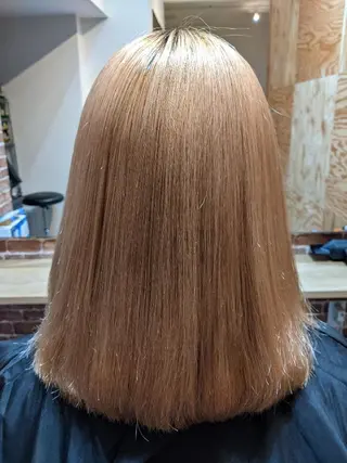 ミディアム 美髪矯正 キョウスケのヘアスタイル