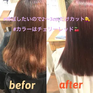 ミディアム カラー ヘアアレンジ 柔らか垢抜けｶﾗｰと ｶｯﾄ🫧ASUKAのヘアスタイル