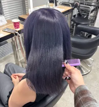 ミディアム miku/ラベンダー 透明感カラー🪻❤︎のヘアスタイル