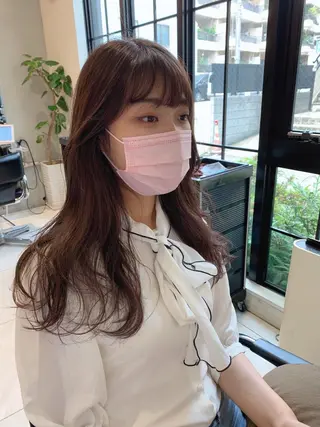 セミロング カラー チバ タクミのヘアスタイル