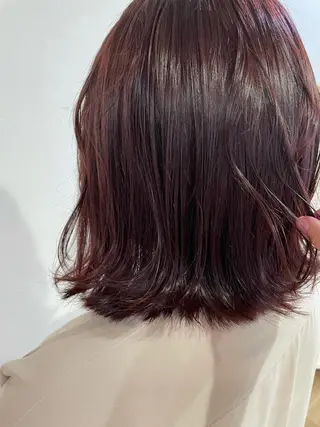 ミディアム カラー ヘアアレンジ なつき/艶ピンク/ girly hairのヘアスタイル