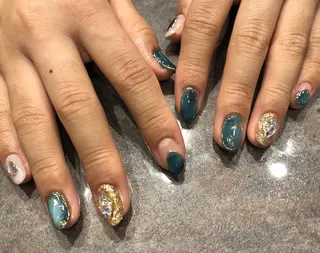 ネイル パラあり！フィルイン 美フォルムのネイルデザイン