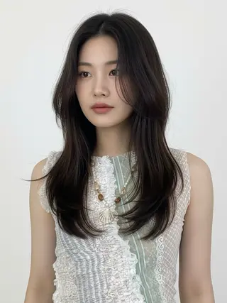 ロング 韓国レイヤーカット 🫧大阪梅田レイヤーのヘアスタイル