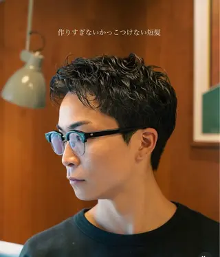 パーマ メンズ メンズショート タチカワユウキのヘアスタイル