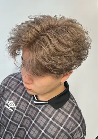 ショート カラー メンズ KEIGO /ハイトーン/中華のヘアスタイル