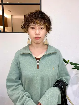 ショート パーマ ショート& パーマ　坂本のヘアスタイル
