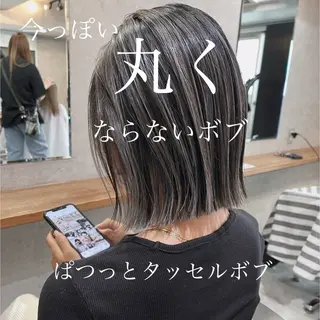 ショート カラー 松井那津子 /ハイライトブリーチのヘアスタイル