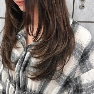 ロング 淡色┊︎ナチュラル 🧁奈那美🧁*.゜のヘアスタイル