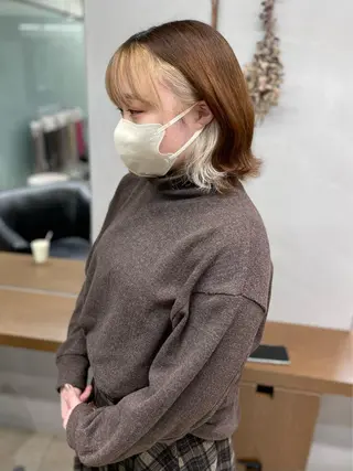 カラー yasuハイトーン/ デザインカラーのヘアスタイル