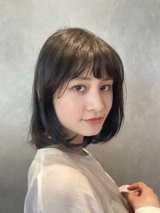 ショート カラー 髪質改善/ブリーチ なし🤎柔ベージュのヘアスタイル